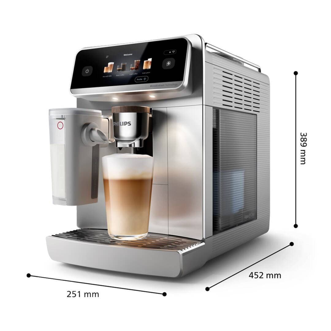 Philips Café Aromis Series 8000 Αυτόματη Μηχανή Espresso 1500W Πίεσης 15bar με Μύλο Άλεσης Ασημί EP8757/20 4