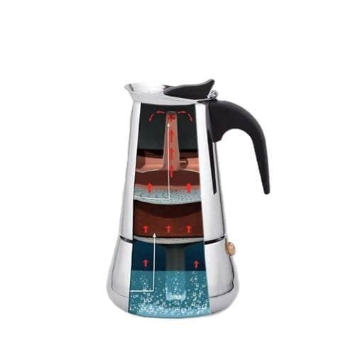 Maestro Μπρίκι Espresso 6cups Inox Μαύρο MR-1660-9 5