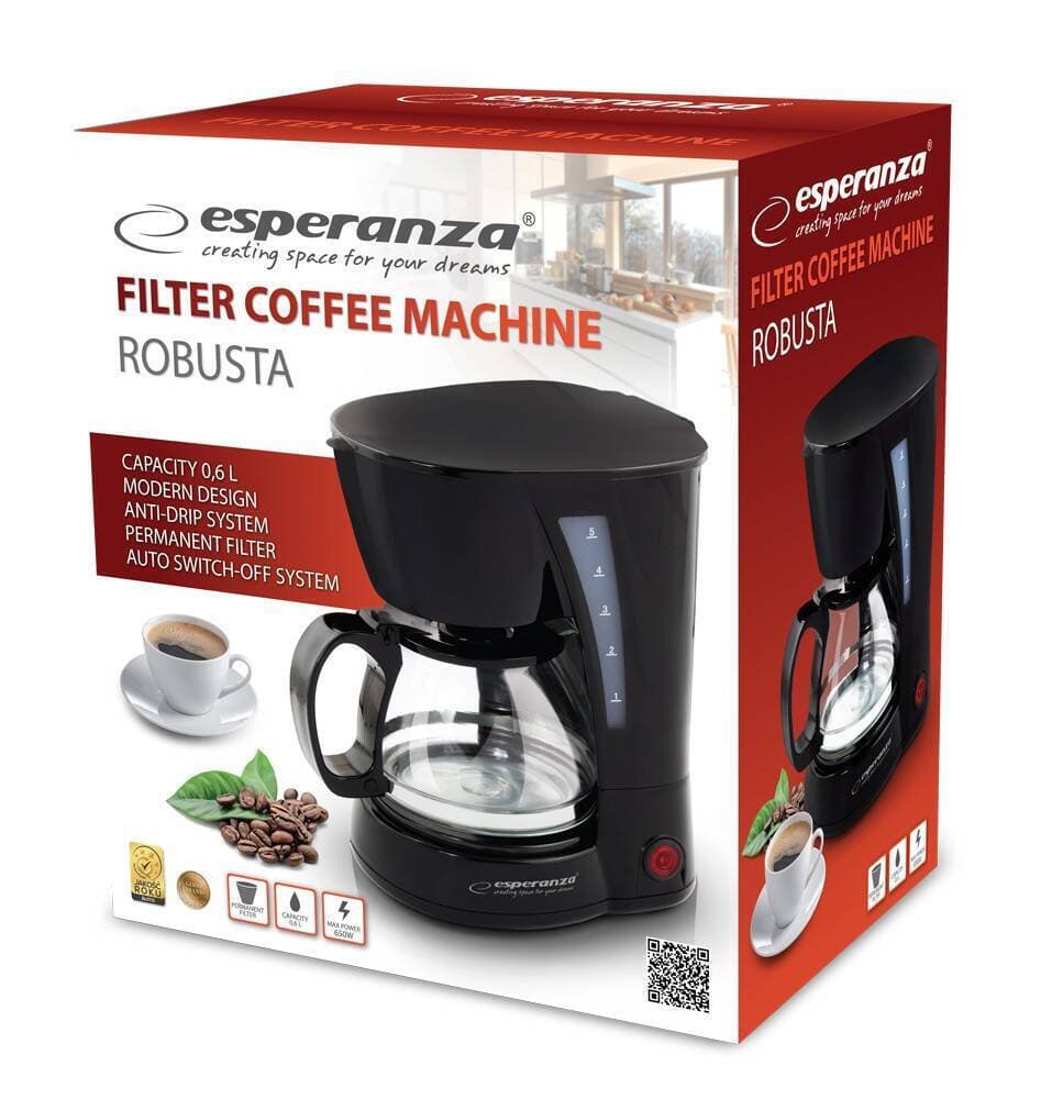 Esperanza Robusta EKC006 Καφετιέρα Φίλτρου 650W Black 4
