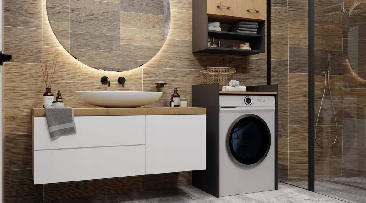 Washing Machine Cabinet Pola Np Anthracite Artisan 6