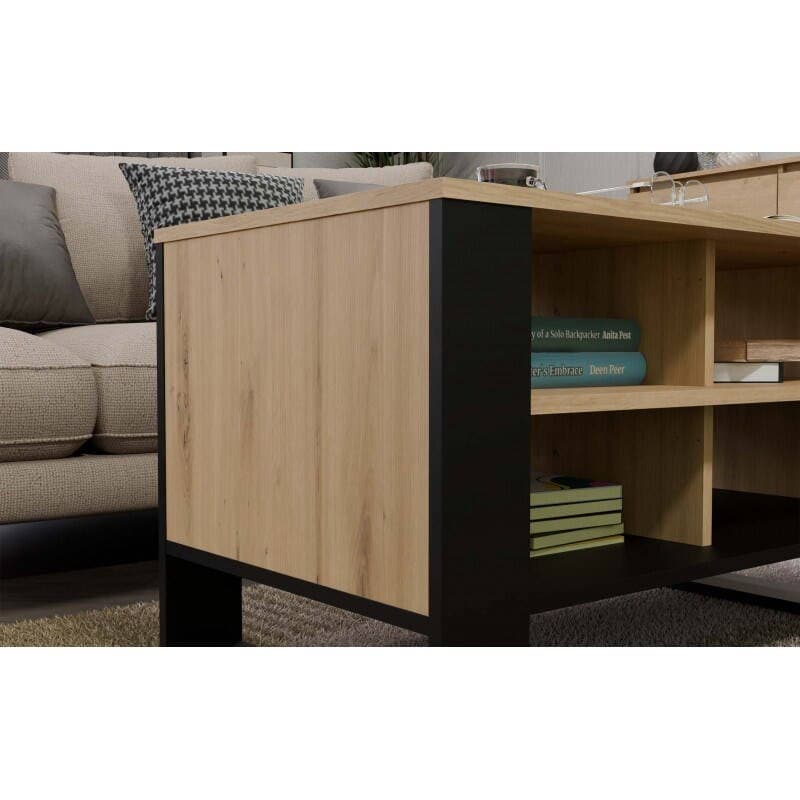 Modern Table 4p Artisan Oak Black 6
