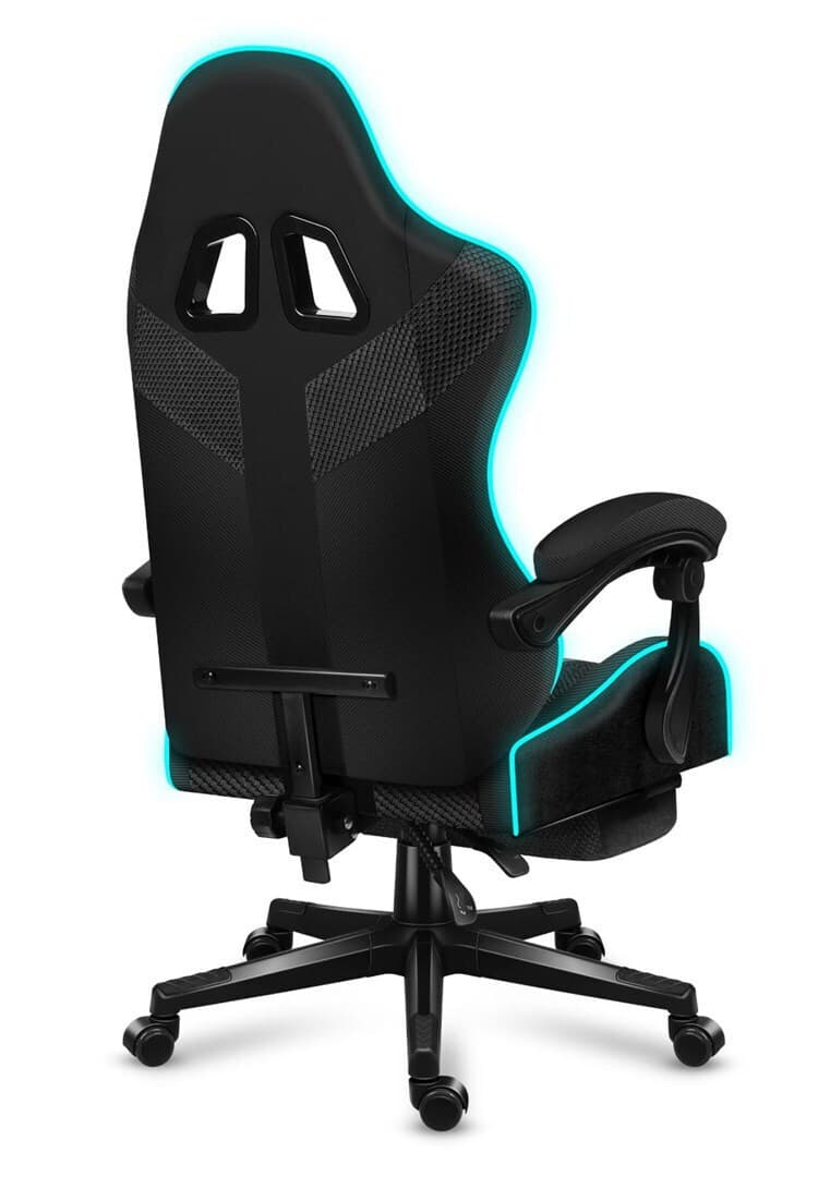 Huzaro Force 4.7 Καρέκλα Gaming Δερματίνης με RGB Φωτισμό και Υποπόδιο Grey Mesh 9