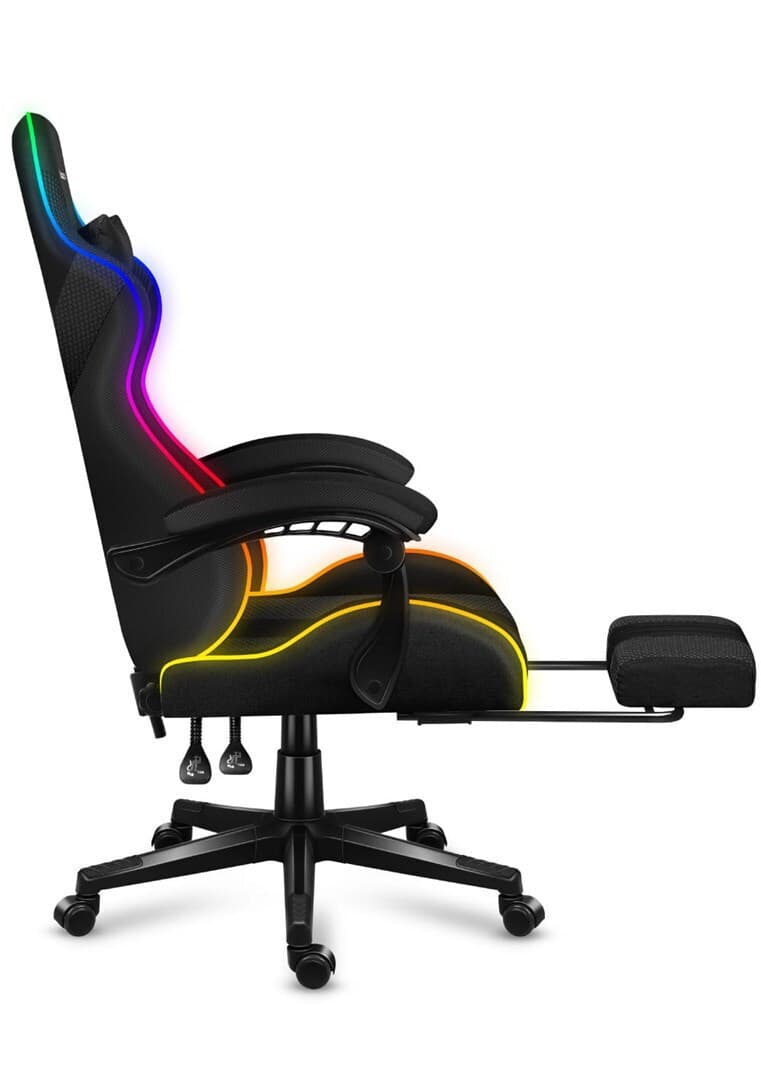 Huzaro Force 4.7 Καρέκλα Gaming Δερματίνης με RGB Φωτισμό και Υποπόδιο Grey Mesh 11