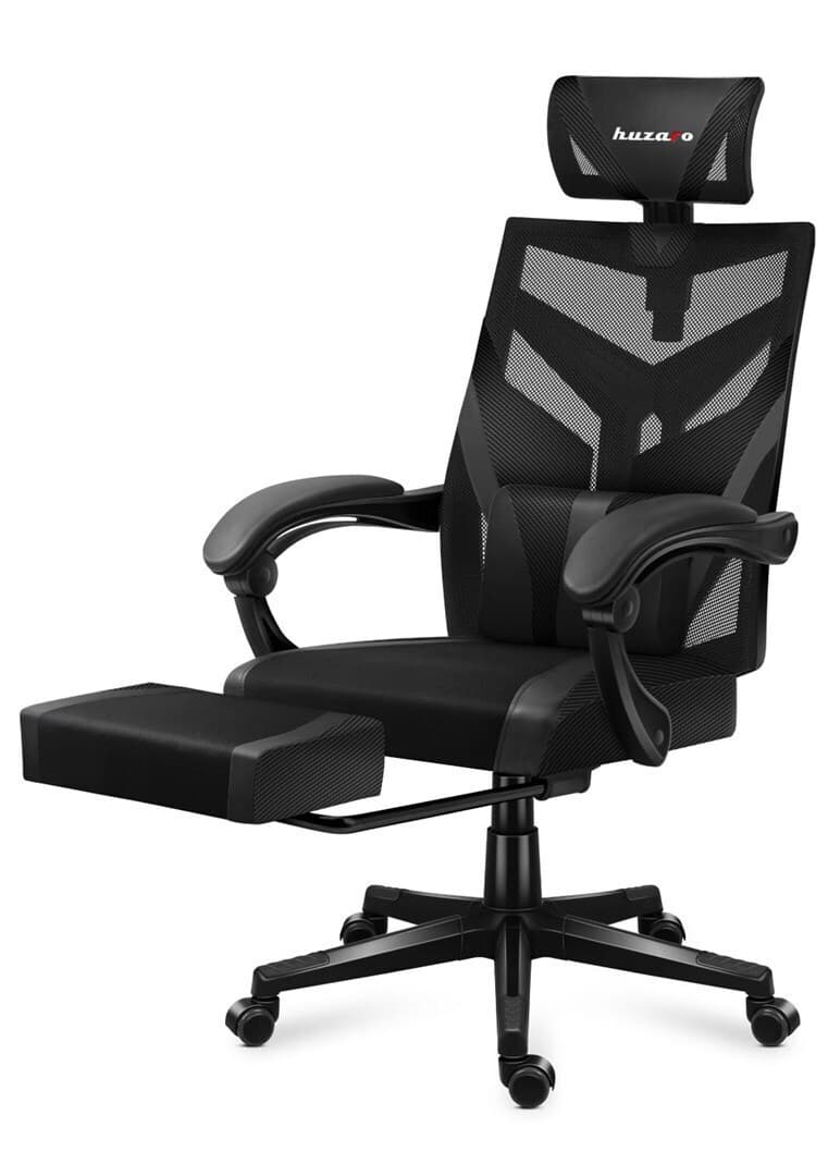 Huzaro Combat 5.0 Καρέκλα Gaming Δερματίνης με Υποπόδιο Μαύρη 10