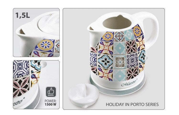 Maestro Βραστήρας 1.5lt 1200W Λευκός MR-066-PORTO 3