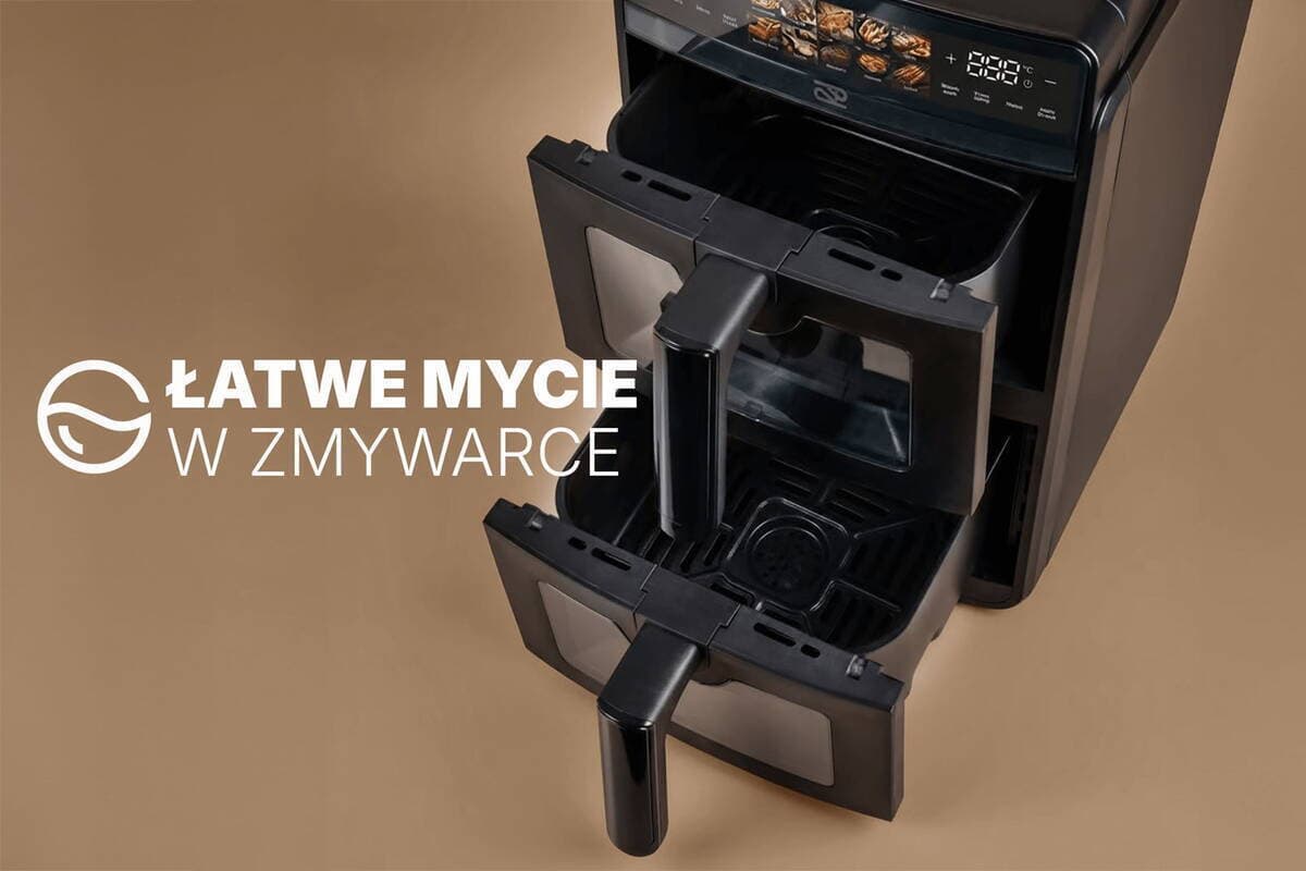 Promis Air Fryer με Διπλό Αποσπώμενο Κάδο 10lt Μαύρο FRP1560 3