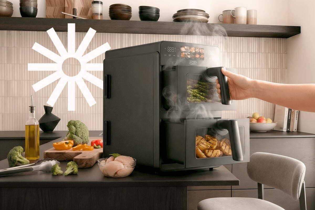 Promis Air Fryer με Διπλό Αποσπώμενο Κάδο 10lt Μαύρο FRP1560 13