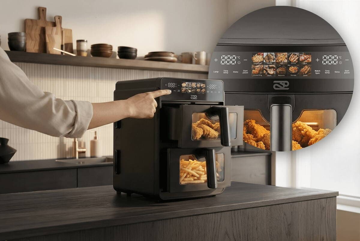 Promis Air Fryer με Διπλό Αποσπώμενο Κάδο 10lt Μαύρο FRP1560 16