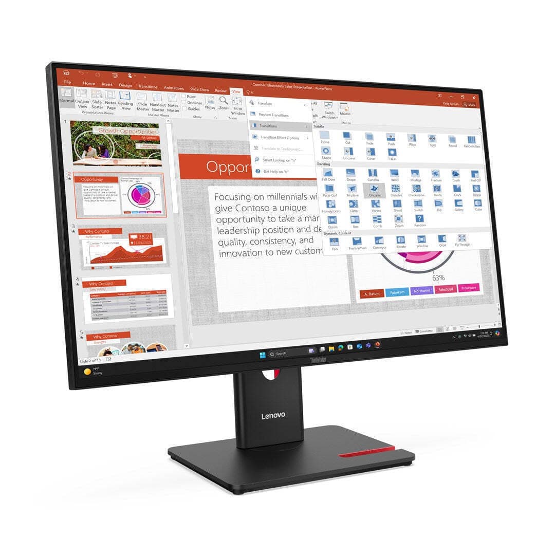 Lenovo 64A5ZAT6EU IPS Monitor 27" FHD 1920x1080 με Χρόνο Απόκρισης 6ms GTG 9