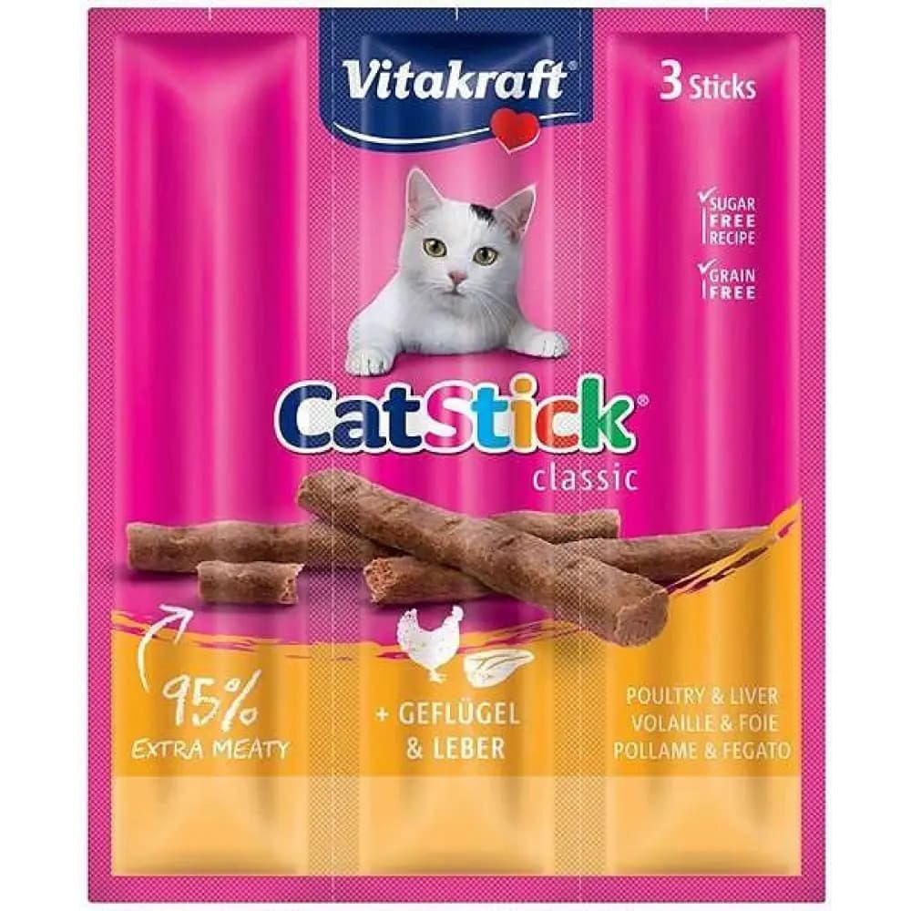 Vitakraft Cat Mini Λιχουδιές σε Stick με Συκώτι για Ενήλικες Γάτες 3τμχ 18gr DLKVKAPRZ0004 3