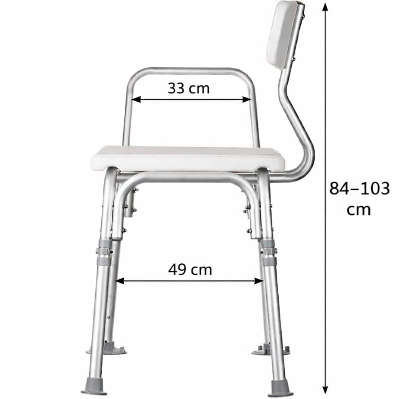 ActionMed Κάθισμα Μπάνιου με Πλάτη LW100AM 12