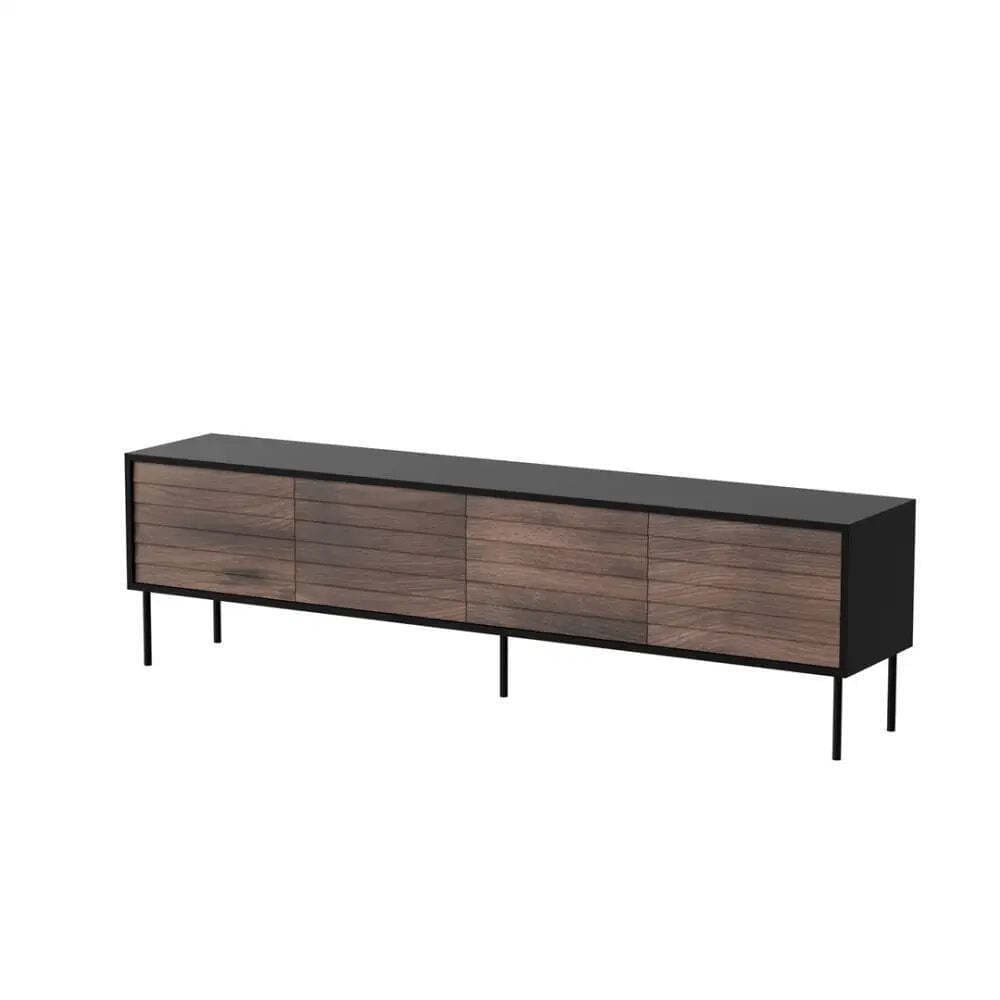 Μπουφές Ξύλινος Black/walnut 200x40x55cm