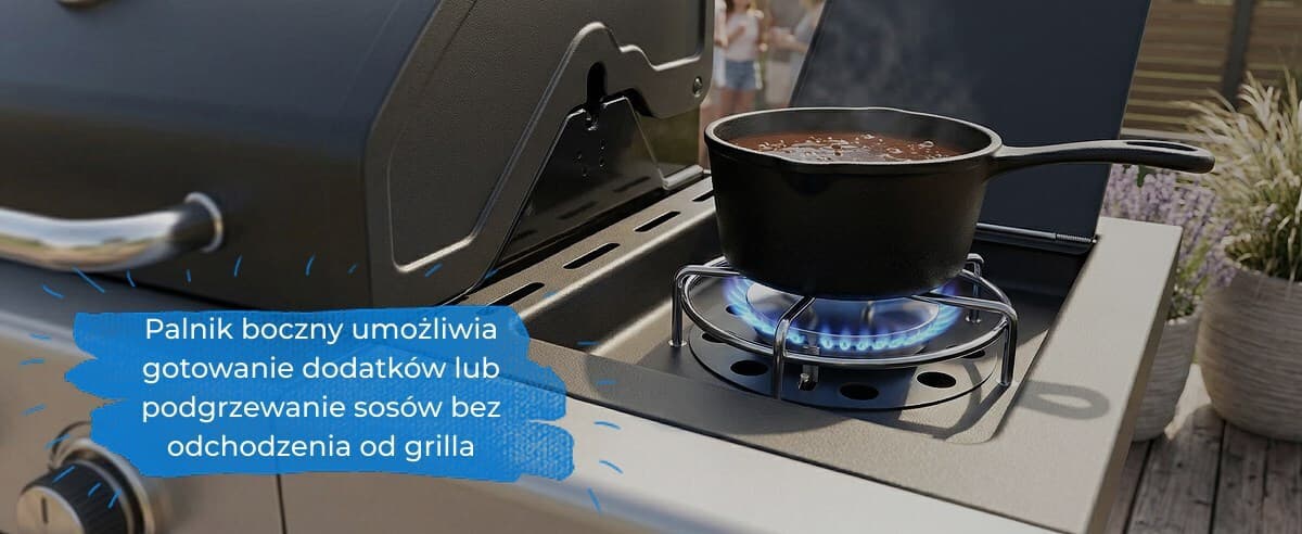 Ravanson GO-6 Ψησταριά Υγραερίου Μαντεμένιας Σχάρας 74.8x38.5εκ. με 6 Εστίες 15.1kW και Πλαϊνό Μάτι 2.5kW 5
