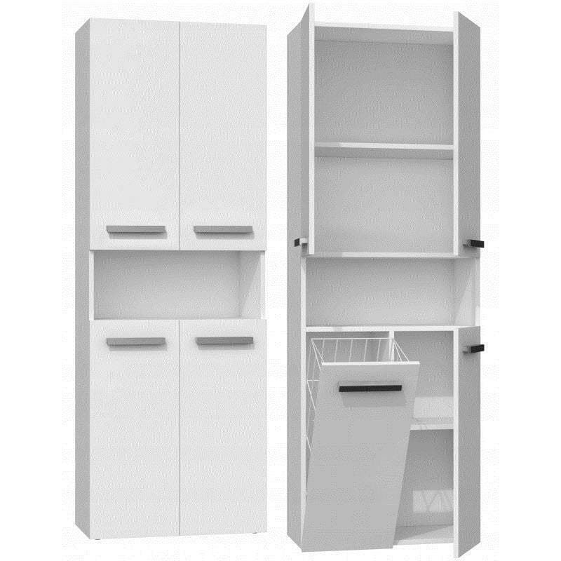 Topeshop Nel 1K DK Στήλη Μπάνιου Δαπέδου Μ60xΒ30xΥ174cm Λευκή 2