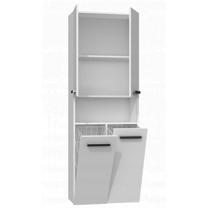 Topeshop Nel 2K DK Στήλη Μπάνιου Δαπέδου Μ60xΒ30xΥ174cm Λευκή 2