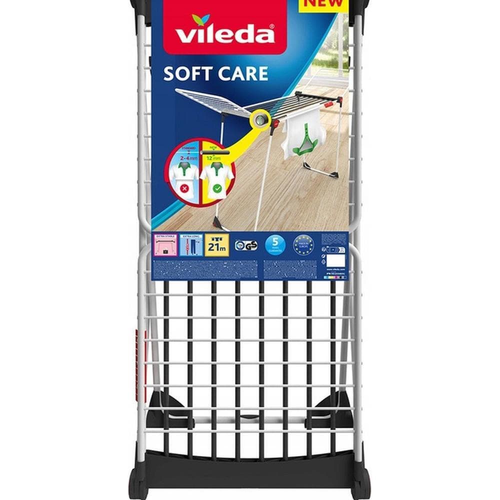 Vileda Soft Care Πτυσσόμενη Απλώστρα Δαπέδου από Αλουμίνιο με Ρόδες με Μήκος Απλώματος 20m 170775 5