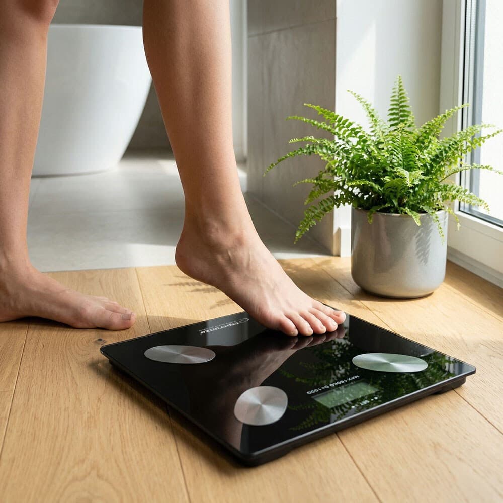 Esperanza Ψηφιακή Ζυγαριά 150kg με Λιπομετρητή Μαύρη EBS022K 6