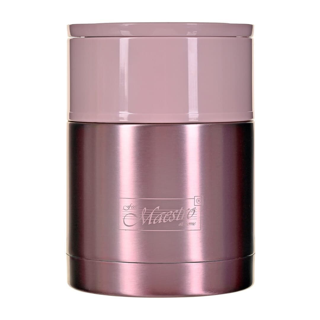Maestro Δοχείο Φαγητού Inox Θερμός Ροζ 600ml 4