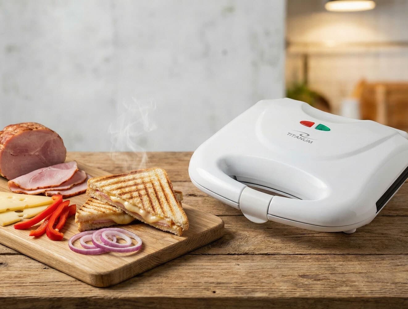Esperanza Τοστιέρα για 2 Τοστ 700W Λευκή TKT004W 11