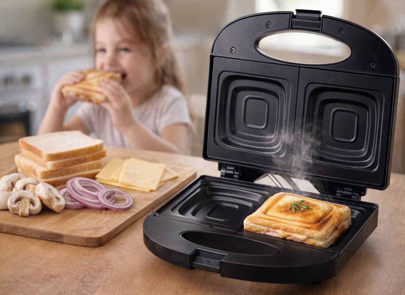 Esperanza Pizzaiola Τοστιέρα για 2 Τοστ 700W Μαύρη 8