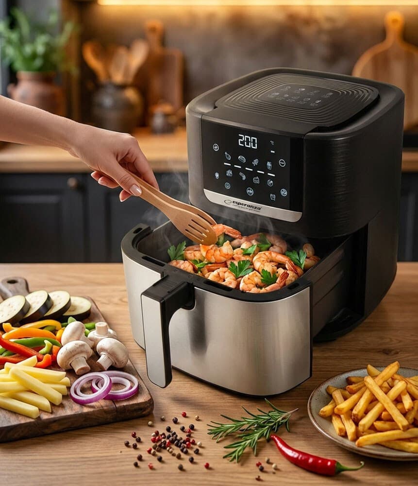 Esperanza Eka004 Air Fryer 8lt Μαύρο 6