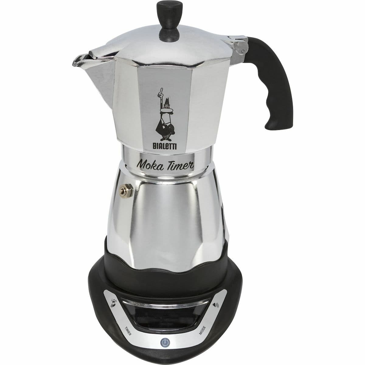 Bialetti Moka Timer Ηλεκτρικό Μπρίκι Espresso 6cups 356W Inox Ασημί 0006093/NP 5