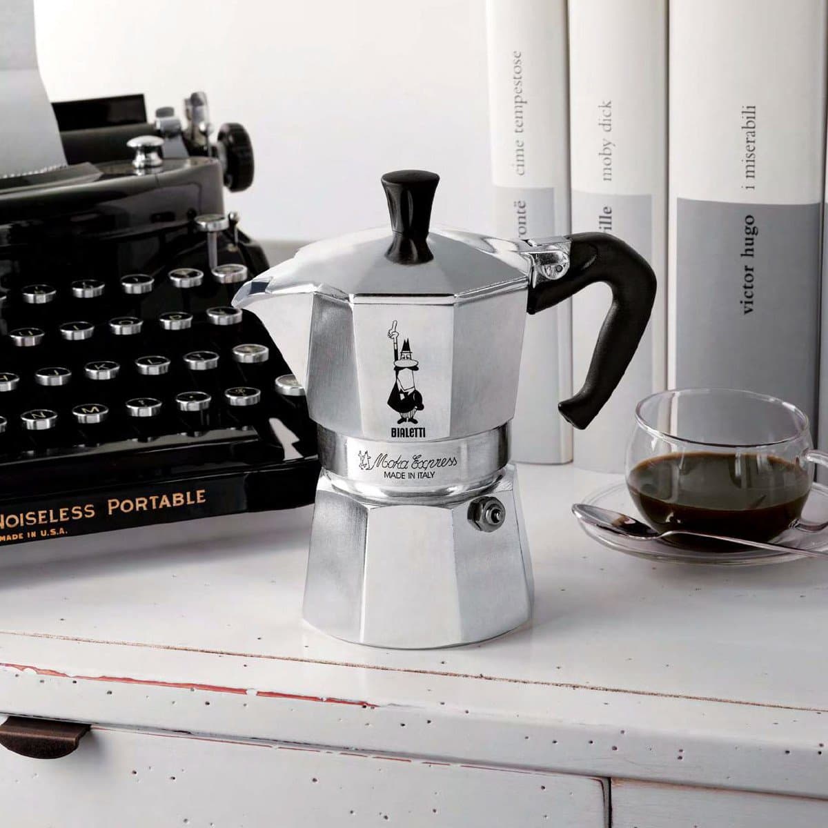Bialetti Moka Express Μπρίκι Espresso 1cups Ασημί 0001161/OC 10