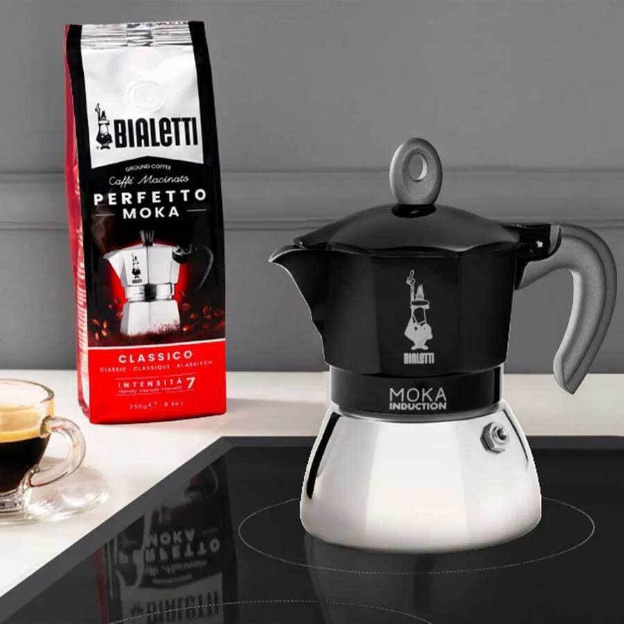 Bialetti Moka Induction Μπρίκι Espresso 2cups Μαύρο 0006932/NP 11
