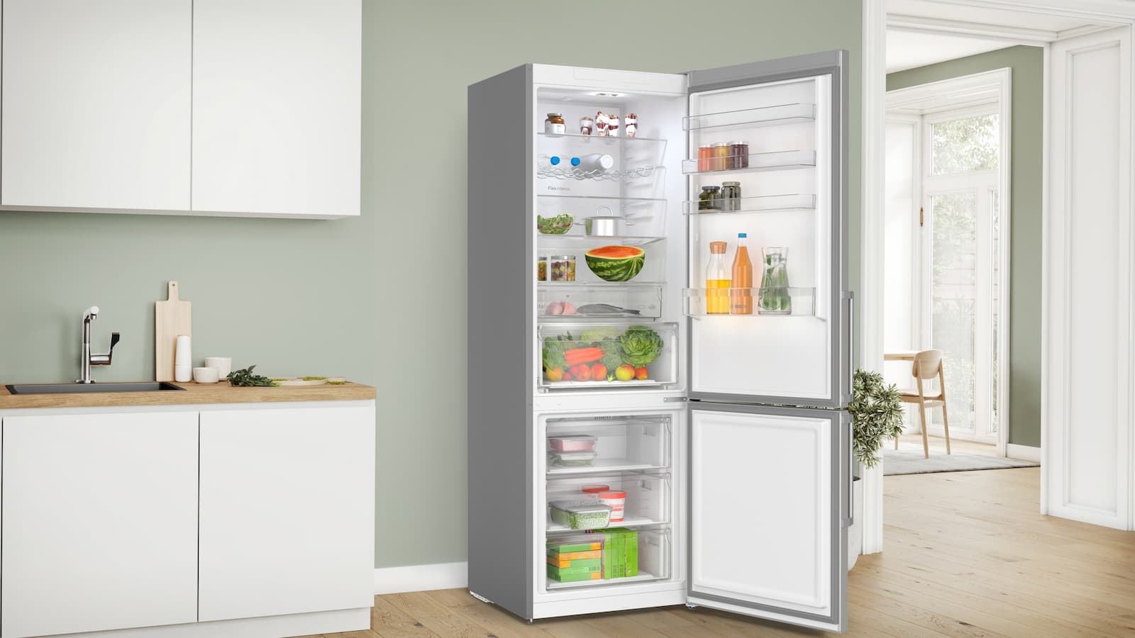 Bosch Ψυγειοκαταψύκτης 440lt Total NoFrost Υ203xΠ70xΒ66.7εκ. Inox KGN497ICT 13