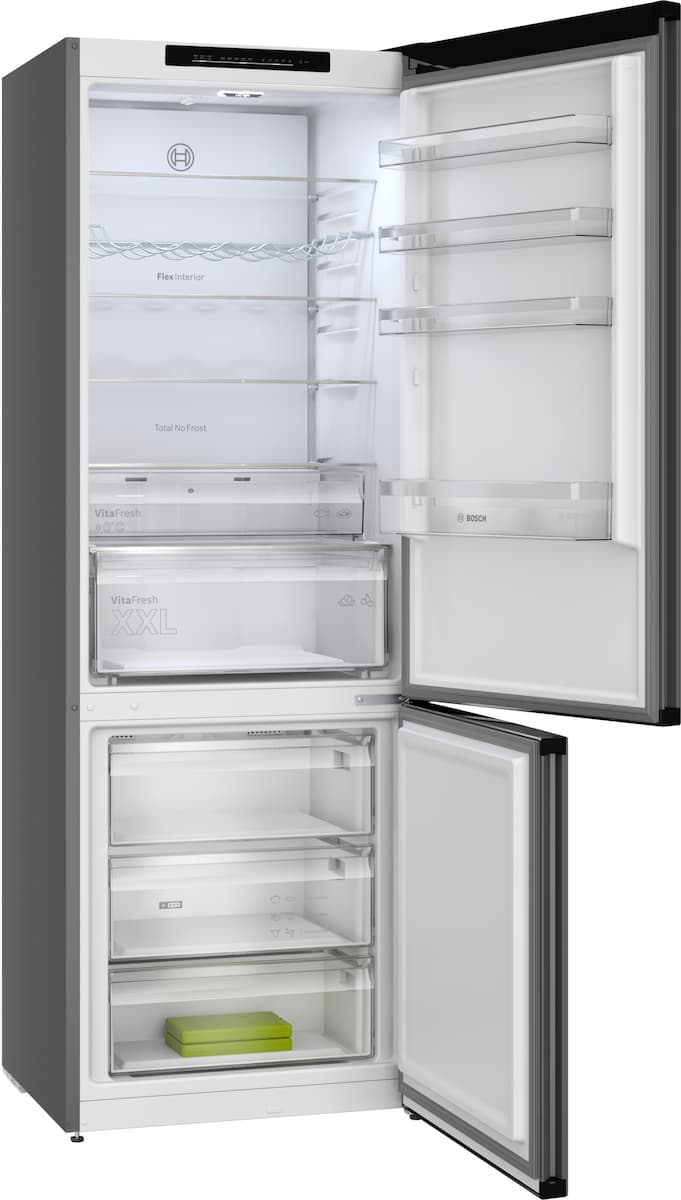 Bosch Ψυγειοκαταψύκτης 440lt Total NoFrost Υ203xΠ70xΒ66.7εκ. Γκρι KGN49OCAF 12