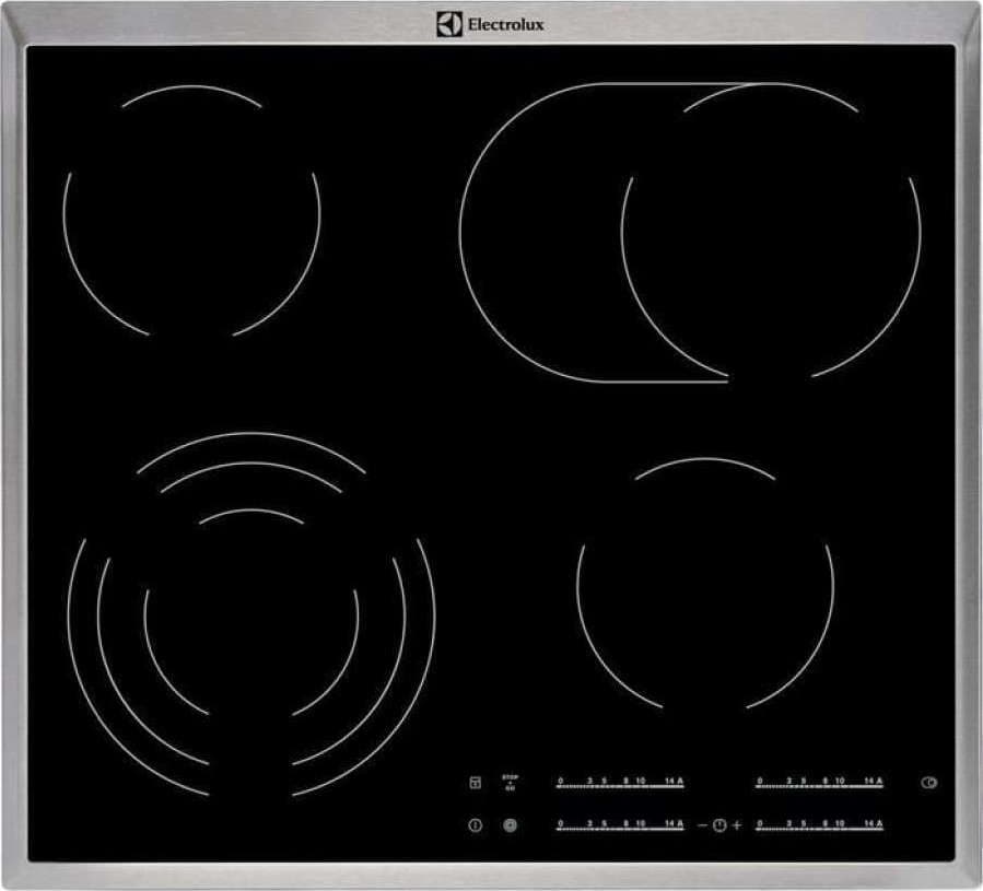 Electrolux Κεραμική Εστία με Πλαίσιο Αυτόνομη με Λειτουργία Κλειδώματος 57.6x51.6εκ. EHF46547XK 1