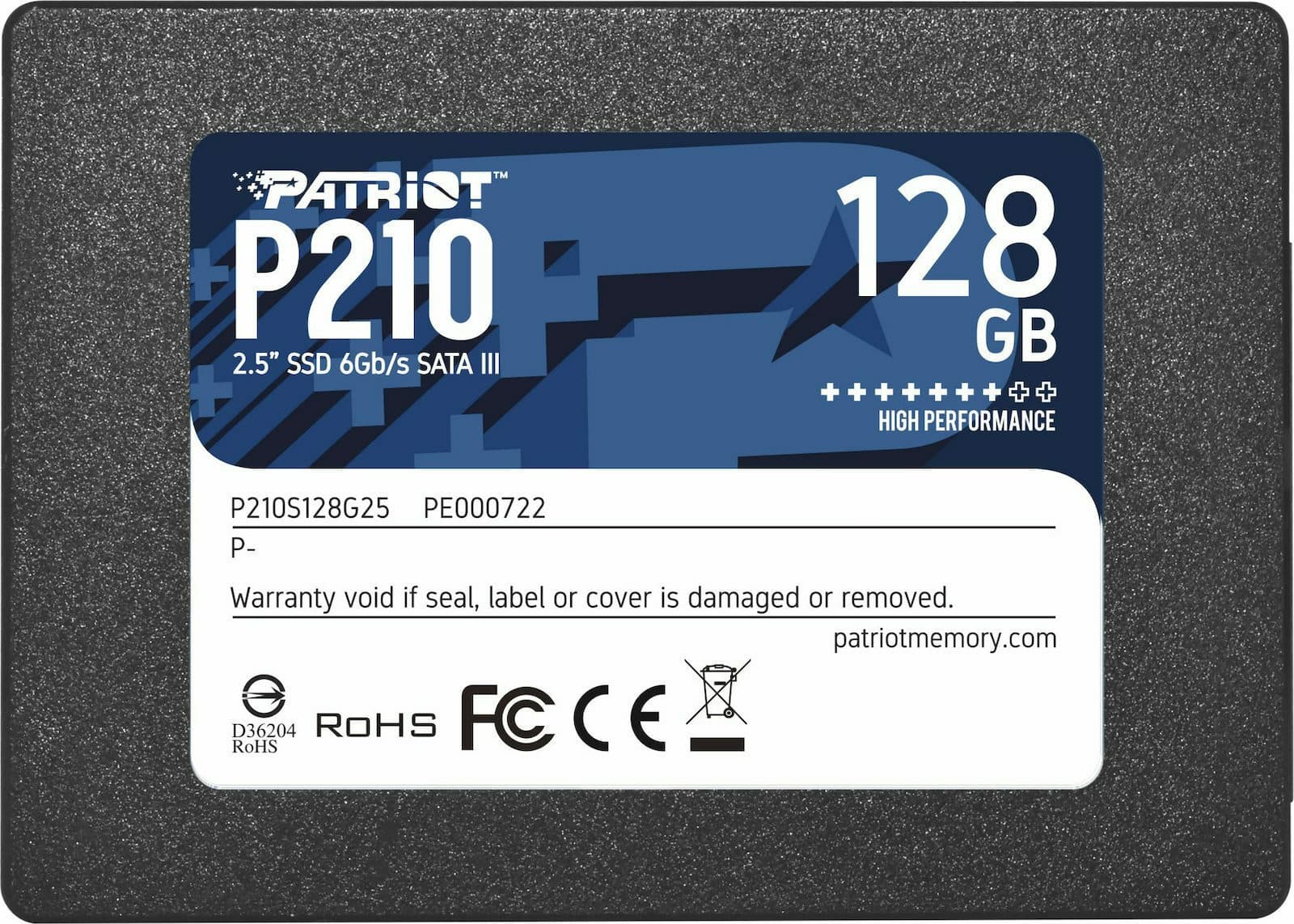 Patriot P210 SSD 128GB τύπου 2.5'' με σύνδεση SATA III P210S128G25 1