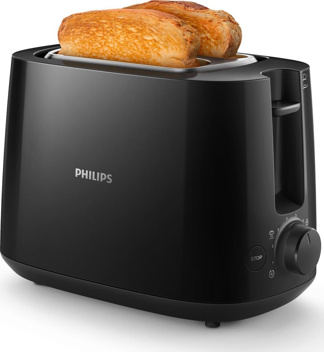 Philips Daily Collection HD2582/90 Φρυγανιέρα 2 Θέσεων 900W Μαύρη