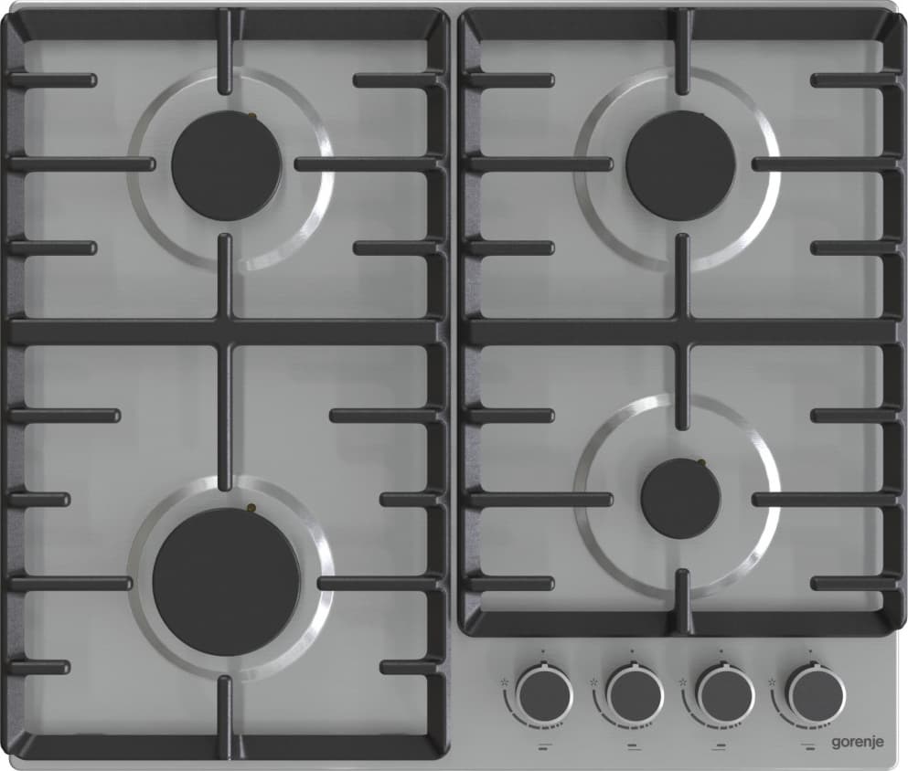 Gorenje Εστία Υγραερίου Αυτόνομη Inox 60x52εκ. Ασημί G642ABX 1
