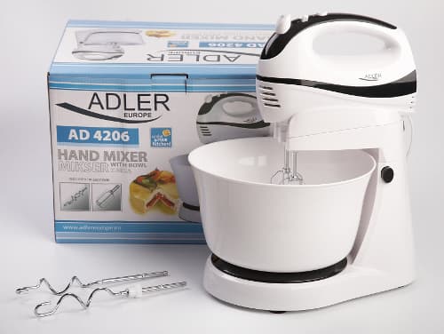 Adler AD4206 Μίξερ με Πλαστικό Κάδο 3.5lt Λευκό 300W 5