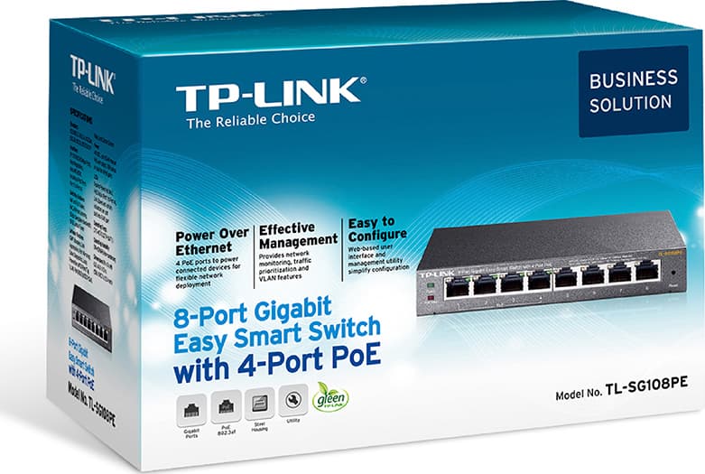 TP-LINK TL-SG108PE v2 Unmanaged L2 PoE Switch με 8 Θύρες Ethernet 4