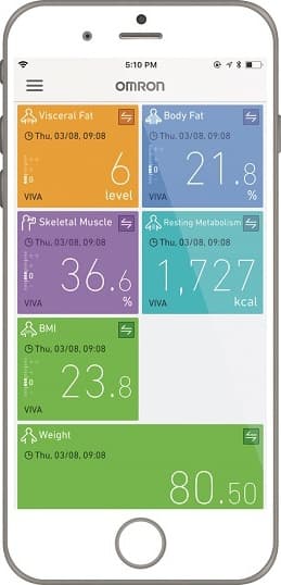 Omron Viva Smart Ζυγαριά 150kg με Λιπομετρητή & Bluetooth Μαύρη