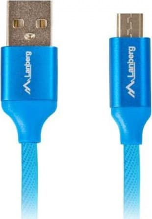 Lanberg Regular USB 2.0 to micro USB Cable Μπλε 1.8m (CA-USBM-20CU-0018-BL) 2