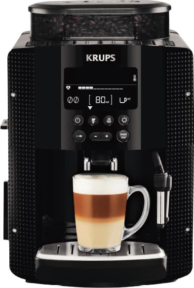 Krups Αυτόματη Μηχανή Espresso 1450W Πίεσης 15bar για Cappuccino με Μύλο Άλεσης Μαύρη EA8150 3