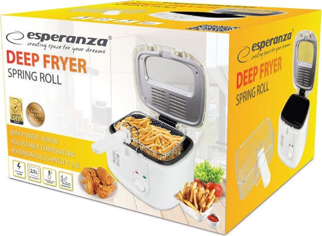 Esperanza EKG012 Φριτέζα 2.5lt Λευκή 6