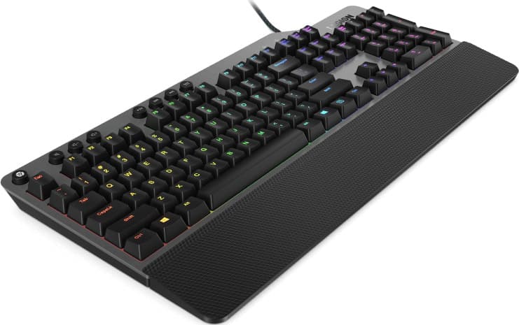 Lenovo Legion K500 Gaming Μηχανικό Πληκτρολόγιο με Outemu Red διακόπτες και RGB φωτισμό (Αγγλικό US) Γκρι