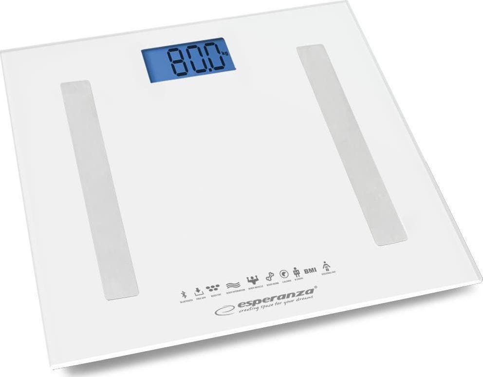 Esperanza Smart Ζυγαριά 180kg με Λιπομετρητή & Bluetooth Λευκή EBS016W 5