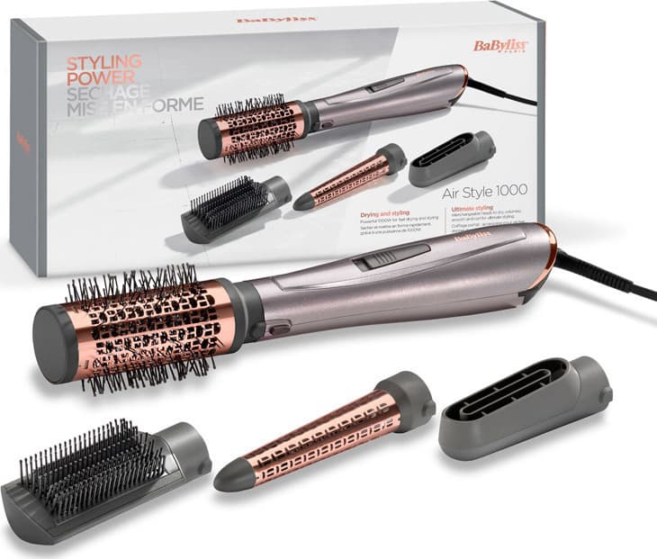Babyliss Air Style 1000 Κεραμική Ηλεκτρική Βούρτσα με Αέρα για Ίσιωμα και Μπούκλες 1000W 214584 9