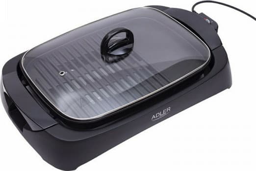 Adler AD-6610 Επιτραπέζια Ηλεκτρική Ψησταριά Σχάρας και Λείας Πλάκας 3000W με Καπάκι και Ρυθμιζόμενο Θερμοστάτη 40x30εκ. AD 6610 5