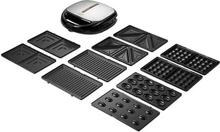 Adler Τοστιέρα με Αποσπώμενες Πλάκες για 2 Τοστ 1200W Inox AD 3040 8