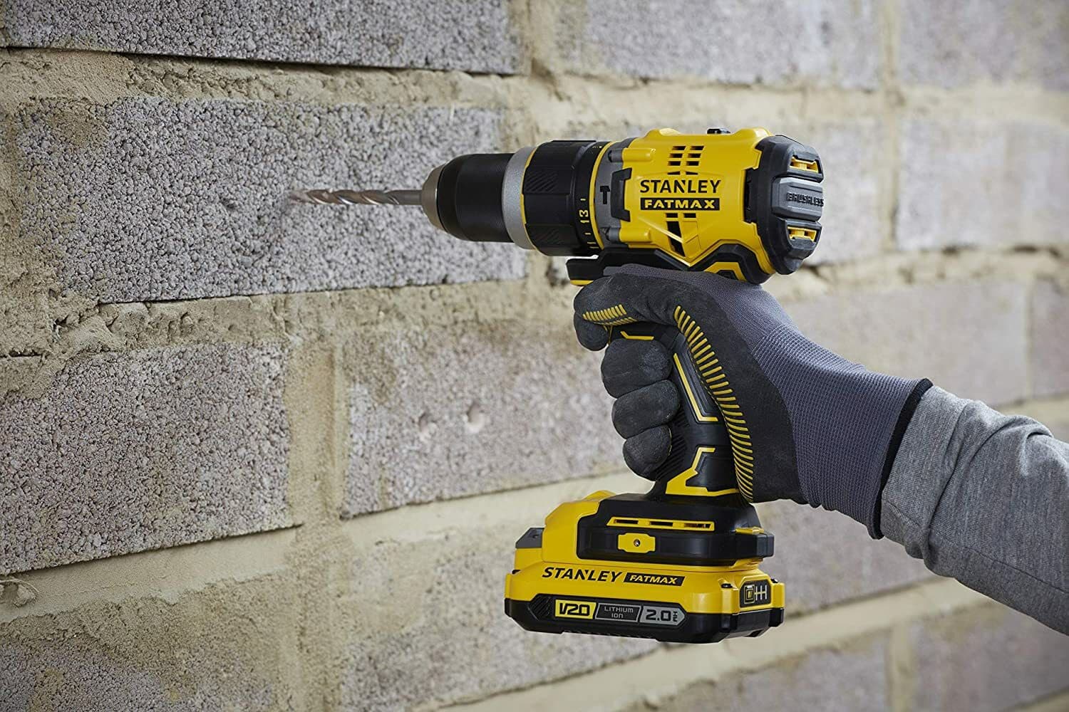 Stanley Fatmax Κρουστικό Δραπανοκατσάβιδο Μπαταρίας Brushless 18V 2x2Ah 5