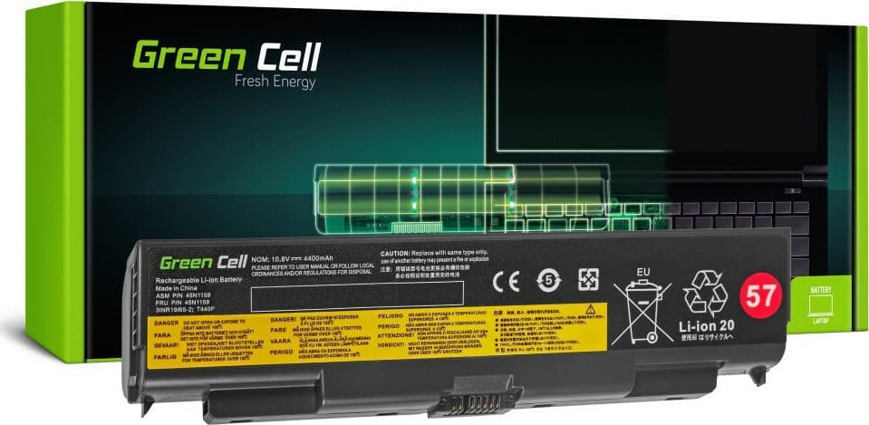 Green Cell Συμβατή Μπαταρία για Lenovo ThinkPad T440P/T540P/W540/W541 με 4400mAh (LE89) 2
