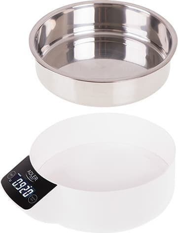 Adler Ψηφιακή Ζυγαριά Κουζίνας με Κάδο έως 5kg Λευκή AD 3166 4