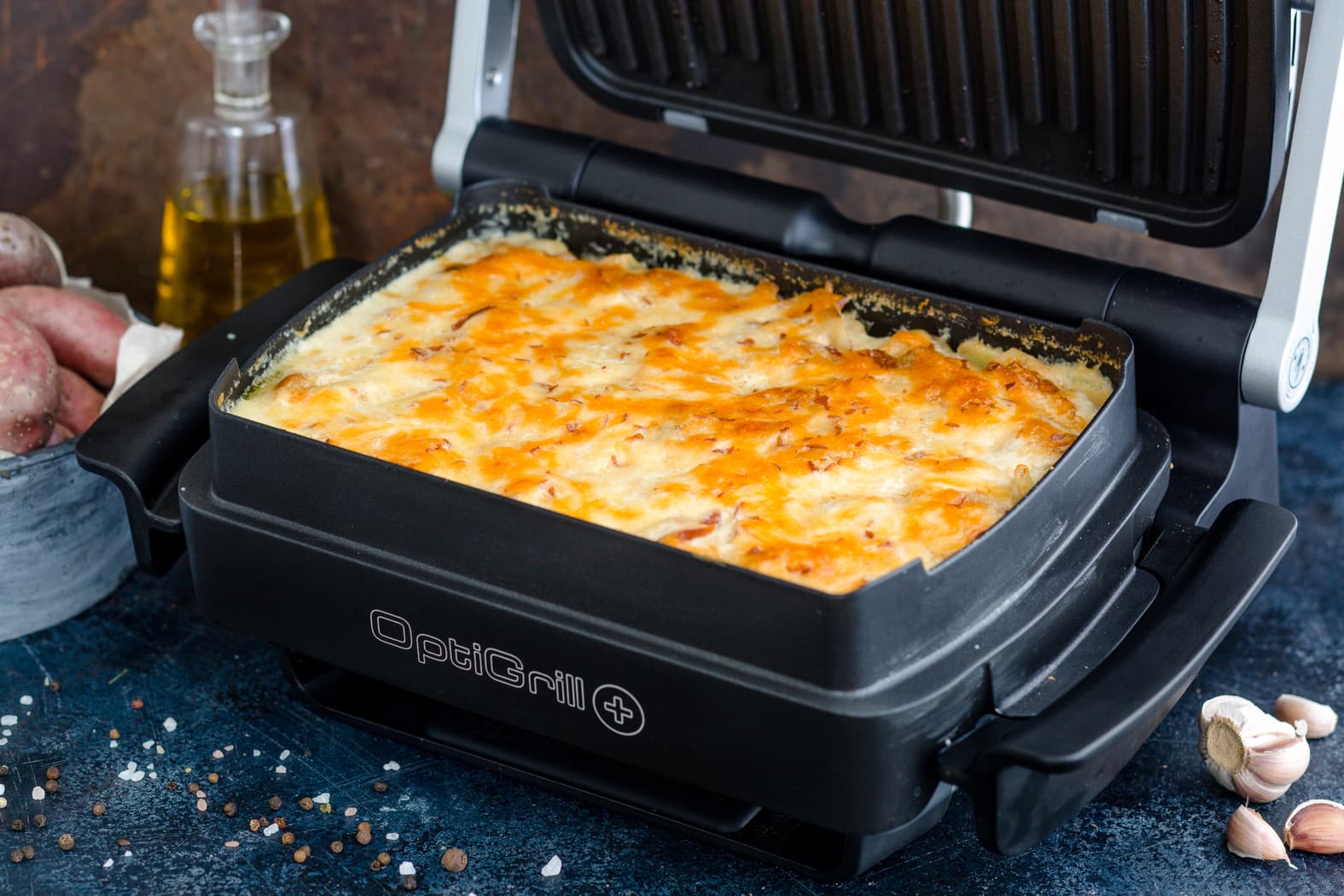 Tefal OptiGrill + XL Τοστιέρα Γκριλιέρα με Αποσπώμενες Πλάκες 2000W Inox 10