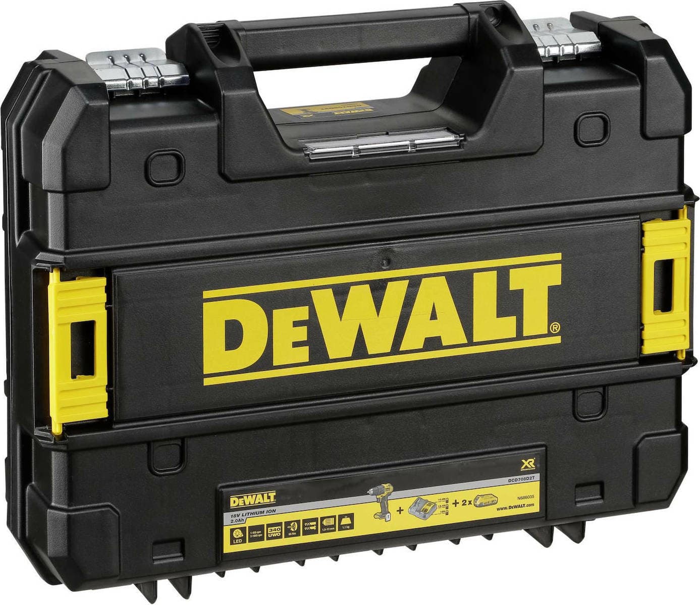 DEWALT DCD708D2T Δραπανοκατσάβιδο Μπαταρίας Brushless 18V 1x2Ah 6